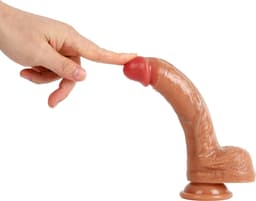 Banoch | Dildo met zuignap | beige siliconen | 16 cm | ∅ 3,3 cm — thumbnail 2