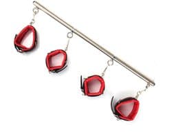 Oneay BDSM Spreidstang met Hand- en Enkelboeien – Afneembare en Verstelbare Bondage Stang – Voor SM-Spelletjes, Stellen en Volwassenen – 63 cm