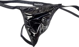 BamBella ® - String - Maat S/M Zwart SM kleding BDSM erotische heren kleding ondergoed lingerie onderbroek zwart — thumbnail 2