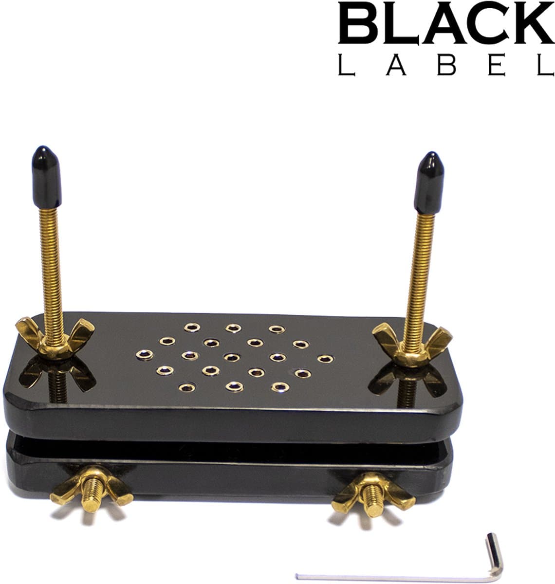 Black Label - Ball Crusher met Spikes - Zwart/Goud — afbeelding 1