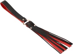 BDSM Luxe Etui - Luxe Leren Reistas - 8-delige set - kinky - rood/zwart bdsm - Handboeien - Enkelboeien - ball gag - zweep - Blinddoek — thumbnail 3