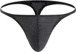 LekkerStout Heren String - Zwart/Wit - Sexy Herenondergoed | M | ( LS145 ) — thumbnail 5