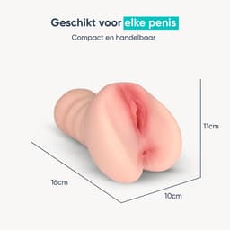 DailyPlay Pocket Pussy voor Man - 2 in 1 – Masturbator met Billen en Kunst Vagina – Sex Toys Mannen en Koppels – Nep Kut — thumbnail 2
