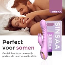 Sinsaa Rabbit Vibrator voor Vrouwen - Tarzan Vibrator met 10 Vibratiesnelheden - G-Spot & Clitoris Stimulator - 5 Klopsnelheden - Dildo - Vibrators - Seksspeeltjes voor Koppels - Sex Toys voor Vrouwen - Inclusief glijmiddel — thumbnail 3