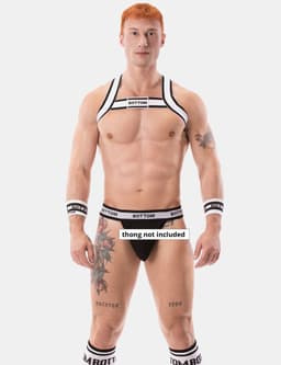 Barcode Berlin Harness BOTTOM White-Black - MAAT L — thumbnail 2