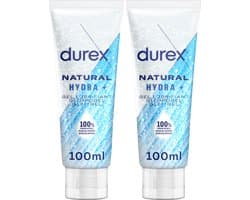 Durex - Glijmiddel - Natural - Hydraterend - 100% natuurlijk - 100ml x2