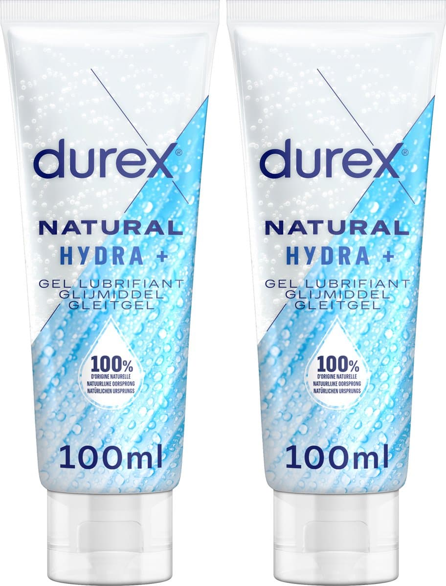 Durex - Glijmiddel - Natural - Hydraterend - 100% natuurlijk - 100ml x2 — afbeelding 1