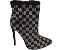RUON- ENKELLAARSJE MET MARCESITEINLEG-NAALDHAK-BLACK-36