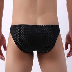 Sexy Heren Ondergoed - Penisgat - Uitdagende Lingerie - Zwart - Lage Taille - Ademend — thumbnail 2