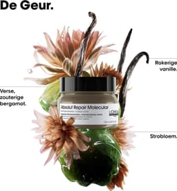 L’Oréal Professionnel Absolut Repair Molecular Rinse-Off Masker – Herstellende en versterkende werking - Voor zeer beschadigd haar - 250ml — thumbnail 4
