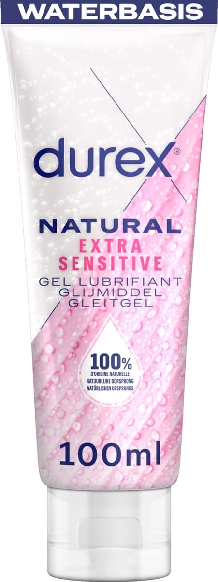 Durex Glijmiddel Natural - Extra Sensitive  - 100% natuurlijk - 100ml — afbeelding 1