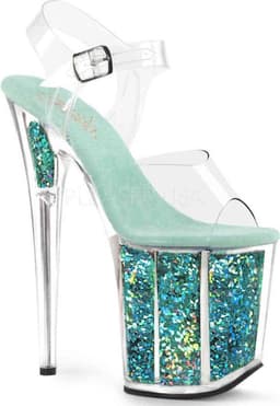 Pleaser - FLAMINGO-800SK-02 Plateau Laarzen, Paaldans schoenen - Paaldans schoenen - 36 Shoes - Zwart — thumbnail 5