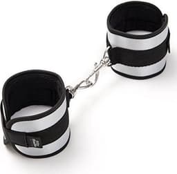 Fifty Shades Handboeien - Fluweel - Zilver/ Zwart — thumbnail 2