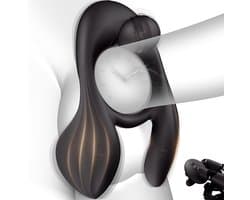 Daity Vibrerende Cockring voor Mannen en Koppels – Penisring met 3 Motoren, 10 Vibratiestanden en Afstandsbediening – Clitoris- en Teelbalstimulatie – Dubbele Teelbalvibrator
