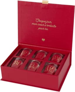 Geurkaarsen Cadeauset - Romantische Kaarsen - Sfeer Creëren - 6 Kaarsen met Boodschap - 6 Stuks - Rood — thumbnail 4