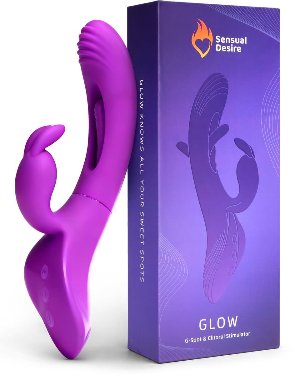 Sensual Desire® GLOW – Rabbit Vibrator – Vibrators voor Vrouwen – Sex Toys Femme – G Spot & Clitoris Stimulator – 21 standen – Sex Toys voor Vrouwen – Intense Dubbele Stimulatie – Stil & Waterdicht — afbeelding 1
