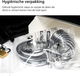 DOWO® - Kuisheidskooi - Metaal - Peniskooi - Kuisheidskooi voor Mannen - Chastity cage - Staal - met Premium Messing Slot - 3 Maten — thumbnail 5