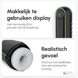 Intimate Desires® Madrid - Masturbator voor man - Pocket Pussy - Stoot- Zuig- en Trilfunctie - Verwarmd - Automatische Masturbator - Draaiknopbediening - Sextoys voor Mannen — thumbnail 5