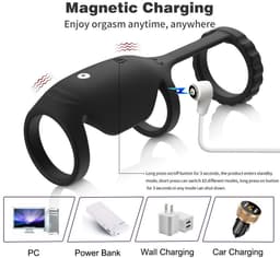 Daity - Cockring Vibrerend - Valentijn Cadeau - Siliconen Penisring - Penisring met 9 Vibratiestanden - Sex Toys voor koppels - Vertraagde ejaculatie ring - Voor Lange & Stevige Erectie — thumbnail 3
