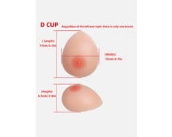 Zelfklevende Siliconen Borsten – Cup D – 1000 gram- Borstprothese – Travestie, Crossdress & Cosplay –Nep Tieten-Nep Borsten-