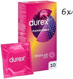Durex Condooms - Pleasure max (=Pleasure Me) - 60 Stuks (6x10st) - Met Ribbels en Nopjes - Discreet Verpakt — thumbnail 1