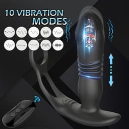 Prostaat Massager Stoot-Vibrator Clitoris G-Spot Anale-Dildo Penis Seksring Mannen — thumbnail 3