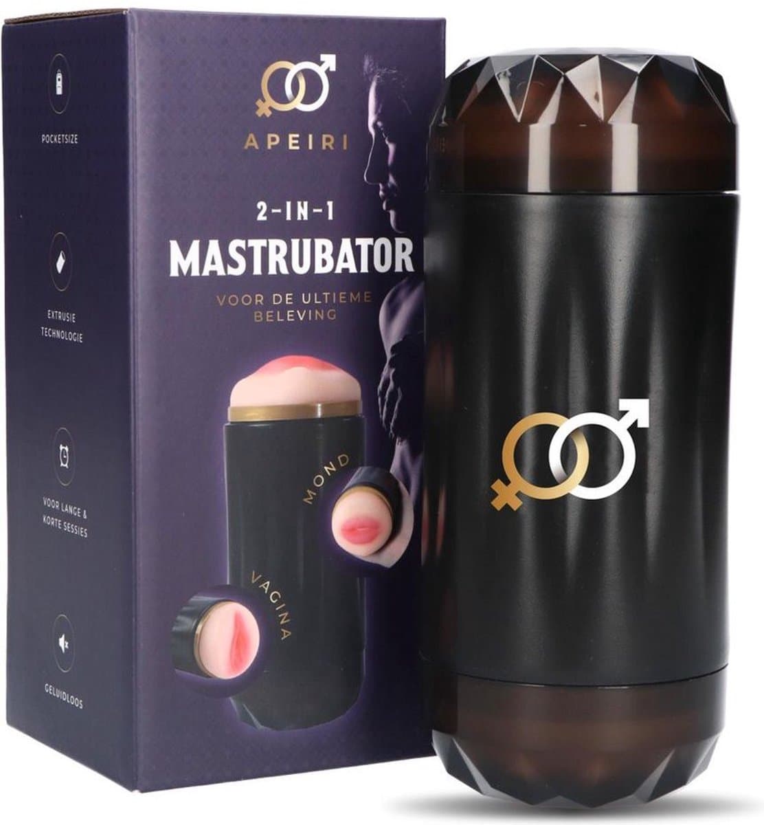 Masturbator voor Man - Pocket Pussy - Vagina en Mond - 2-in-1 - Kunstvagina - Nepvagina - Seksspeeltje - Masturbator Vagina en Mond - Blowjob Stimulator - Sexspeeltje - Zeer Realistisch en Discreet - Nep Kut - Geluidloos - Sekspop - Sexpop — afbeelding 1