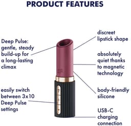 Satisfyer Pro 2 Kiss – Lipstick Vibrator met 3D Air Pulse Technologie - Zwart — thumbnail 1