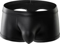 PU Lederen BDSM slip heren - Sexy boxershort open billen - String - Mannen onderbroek - Seks - Ademend - SM — thumbnail 3