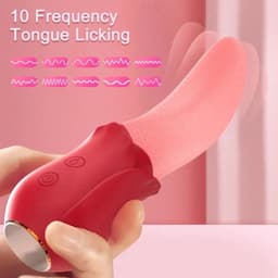 Tong Vibrator - Likende Tong Vibrator - Uzzy M.F - Clitoris Zuiger - Dildo Vibrator - Likkende Tong - Bef Vibrator - Clitoris Stimulator - Sex Toys voor vrouwen - 10 standen - Siliconen - Voor hem - Voor haar — thumbnail 4