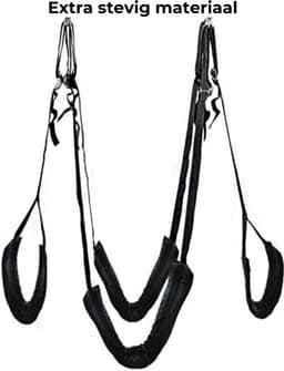 Sex Schommel - Sex Swing Extra Stevig – Seksschommel met Gratis Blinddoek – Seksspeeltjes voor Koppel – BDSM met Gratis Instructieboek – Erotiek Toys – Love Swing – Discreet Verpakt - Zwart — thumbnail 3
