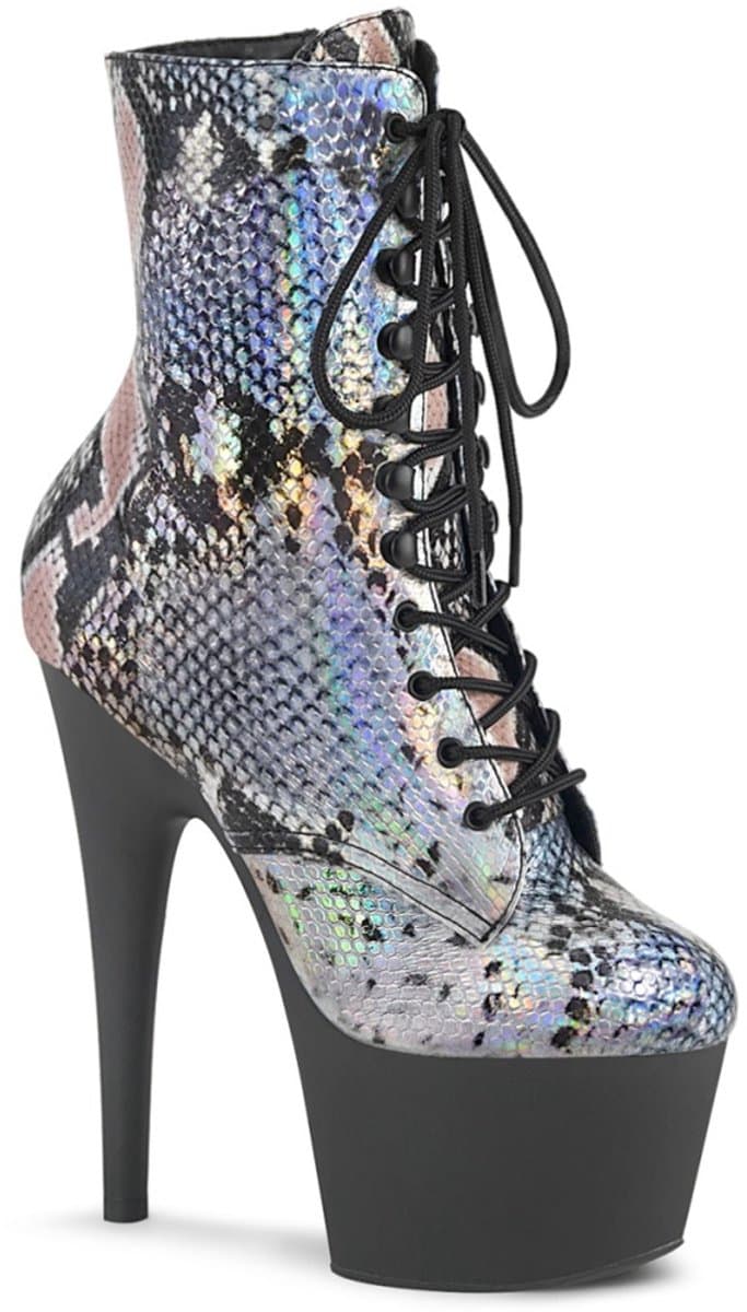 Pleaser - ADORE-1020SP Plateau Laarzen, Paaldans schoenen - Paaldans schoenen - 39 Shoes - Zwart/Multicolours — afbeelding 1