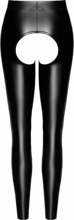 Taboo Wetlook Leggings with open Crotch & Bum - Maat L | BDSM | Noir Handmade — thumbnail 3