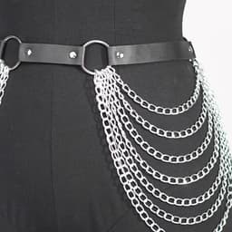 Bodychain heup harnas - Open kruis - Festival - Feest - BDSM - Rollenspel - Verstelbaar - RVS — thumbnail 2