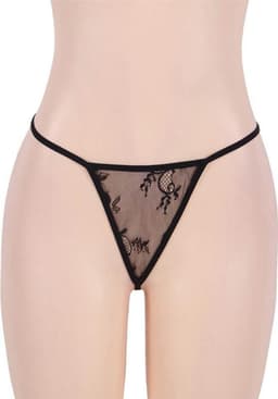 Zwart sexy kanten nachtjurkje | Maat 40/42 | Stijlvol Sexy Lingerie — thumbnail 5