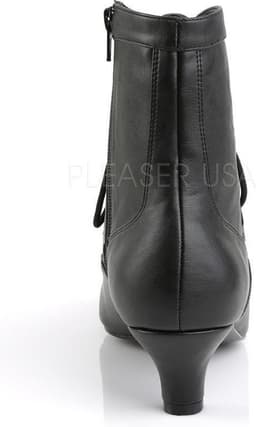 Fab-1005 enkellaars met veters en korte hak mat zwart - Steampunk Victoriaans - (EU 47 = US 16) - Pleaser Pink Label — thumbnail 5