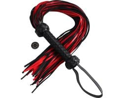 Banoch | Flogger red/black | korte zweep rood/zwart | 64 cm | BDSM