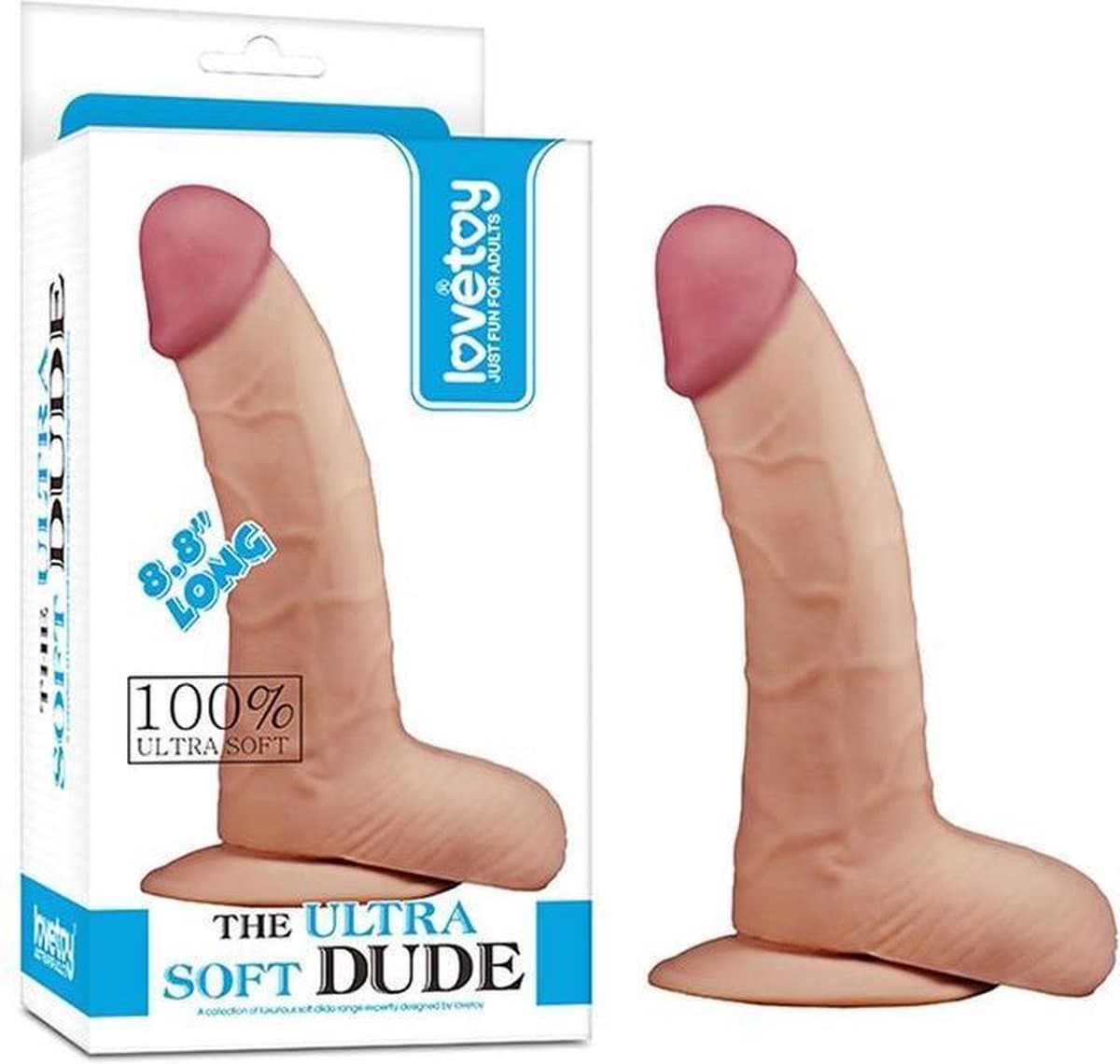 Lovetoy Zachte Dildo The Ultra Soft Dude Dildo 22.5 cm — afbeelding 1