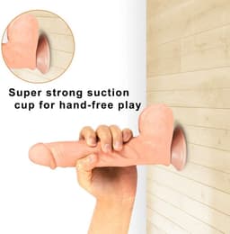 Stotende en intens trillende, verwarmde thrusting dildo — thumbnail 4