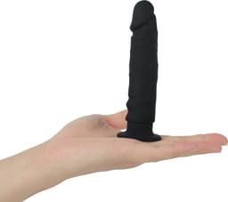 Banoch | Dildo zwart siliconen met zuignap | 13,6 cm lang | Ø  2,8 cm — thumbnail 3