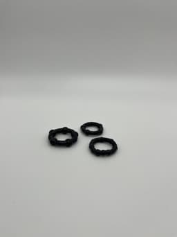 Cockring Set Super Stretch - Zwart — thumbnail 3