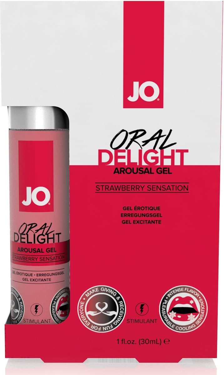 System JO - Oral Delight Stimulerende Clitoris Gel Aardbei - 30 ml — afbeelding 1