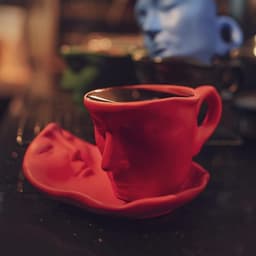 Koffiekop Set - Bruidspaar Mokken - Romantische Momenten - Elkaar Passende Contouren - 290ml - Wit — thumbnail 4