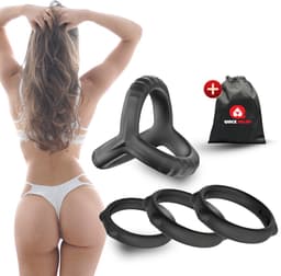 Quick Relief Tri-Balance™ - Cockring Set - Penisring Set voor Mannen - Extra Stimulatie - Sex Toys voor Mannen - Seksspeeltjes - Penisring - Cockringen — thumbnail 1
