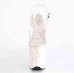 Pleaser - FLAMINGO-808LG Sandaal met enkelband, Paaldans schoenen - Paaldans schoenen - 37 Shoes - Roze/Transparant — thumbnail 2