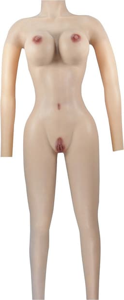 Full body - Lang - Cup F - Siliconen Huid - Bodysuit lang - Crossdresser - Transgender - Mastectomi - -Wearable body - Kunstmatige Nep Borst — thumbnail 1