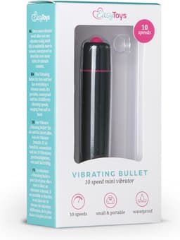 EasyToys - Mini Bullet Vibrator met 10 Standen - Bulletvibrator - Vibrators voor Vrouwen - Vibrators - Zwart — thumbnail 2