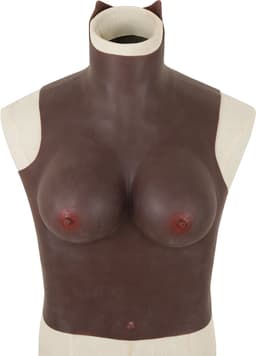 Siliconen Borstprothesen - C-cup - donkere huidskleur -100% hypoallergene medische siliconen - Wearable Borst - Kunstmatige Nep Borst - Valse Borsten - Siliconen Huid - Bodysuit - Crossdresser - Transgender - Travestiet - Cosplay - Body4Everybody — thumbnail 1