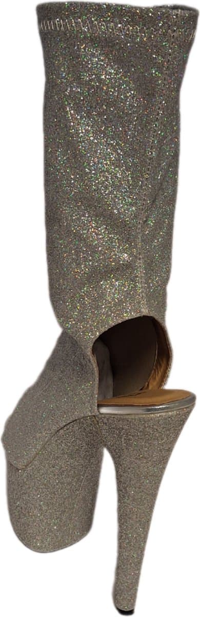 SOSIBELLE LAARSJE IN SILVER MET PLATEUZOOL EN 15 CM HAK SIZE 38 — afbeelding 1