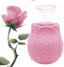 Akindo - lichtroos - vibrator 10 standen - waterproof - sex - sex toys - sex toys voor vrouwen en koppels - clitoris zuigend vibrerend speeltje - voor vrouwen Sucking Vibrator, Clitoral Suction, Clot Clitoris, Nipple Stimulator - roos bloem — thumbnail 1
